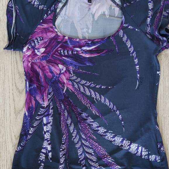 Just Cavalli Blue Top 🇮🇹 - Picture 2 of 6